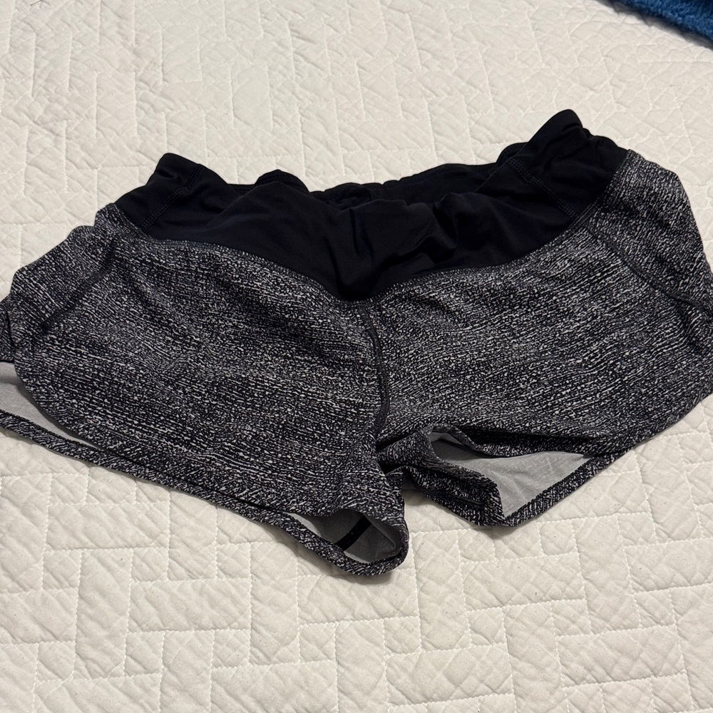 lululemon athletica Black and Gray Athletic Shorts
